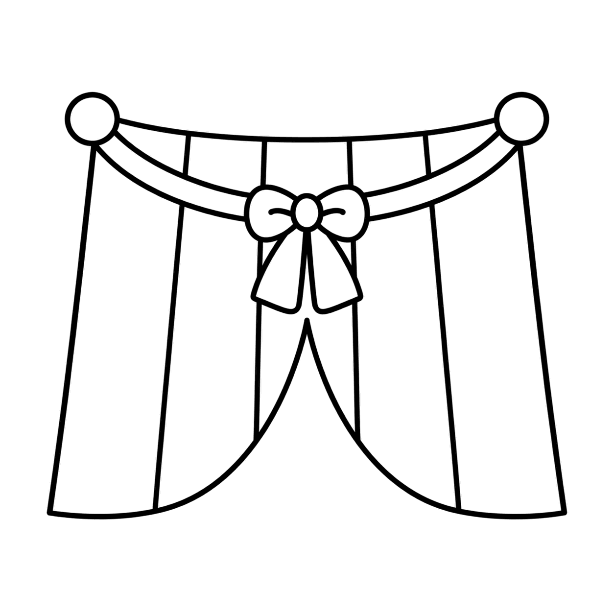 紅白幕のぬり絵用線画