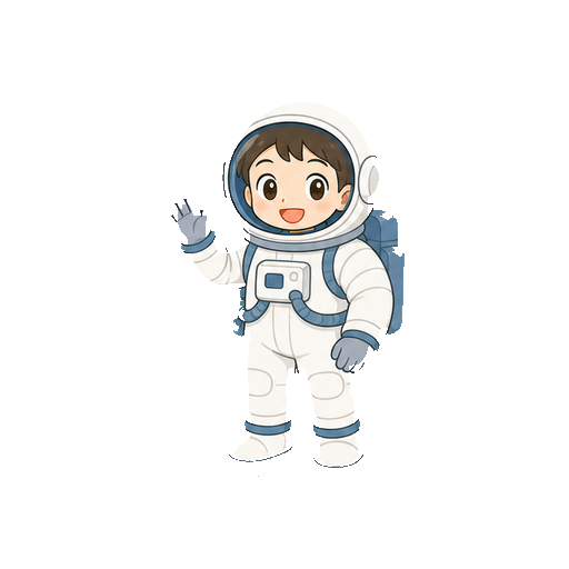 文字や国旗がない宇宙飛行士の職業アイコン
