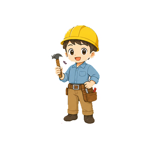 文字や会社ロゴがない大工の職業アイコン