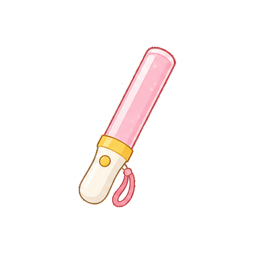 文字やロゴがないピンクのペンライトアイコン