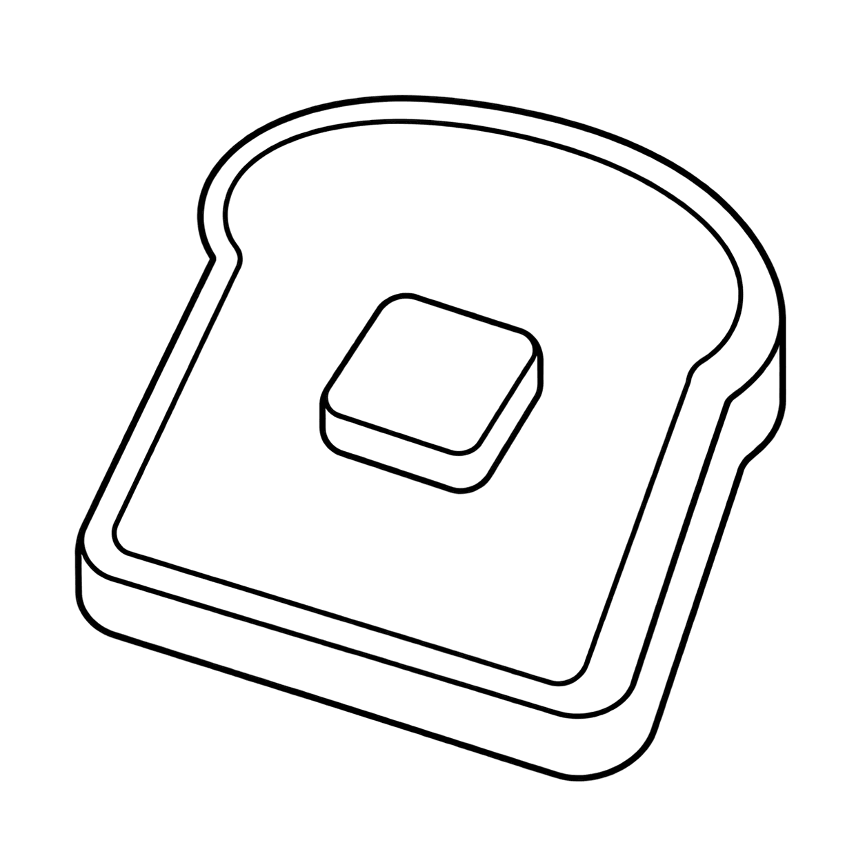 トーストのぬりえ用線画