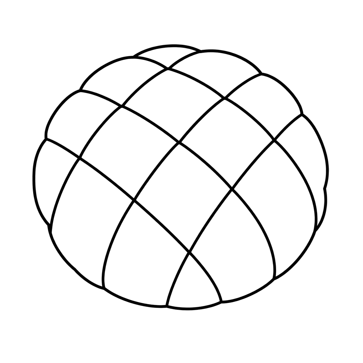 メロンパンのぬりえ用線画
