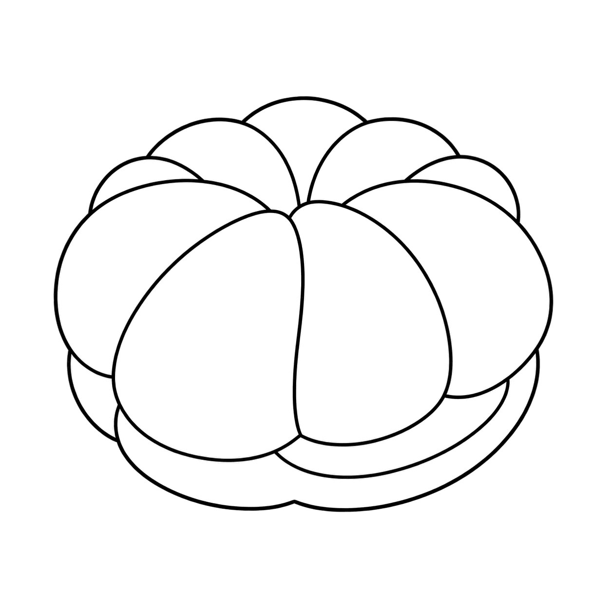 クリームパンのぬりえ用線画