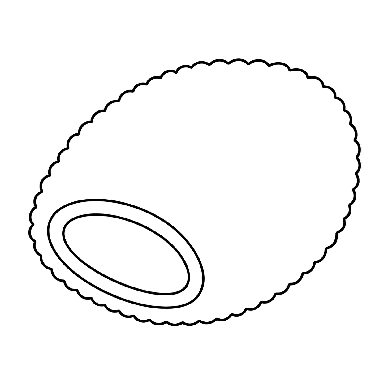 カレーパンのぬりえ用線画