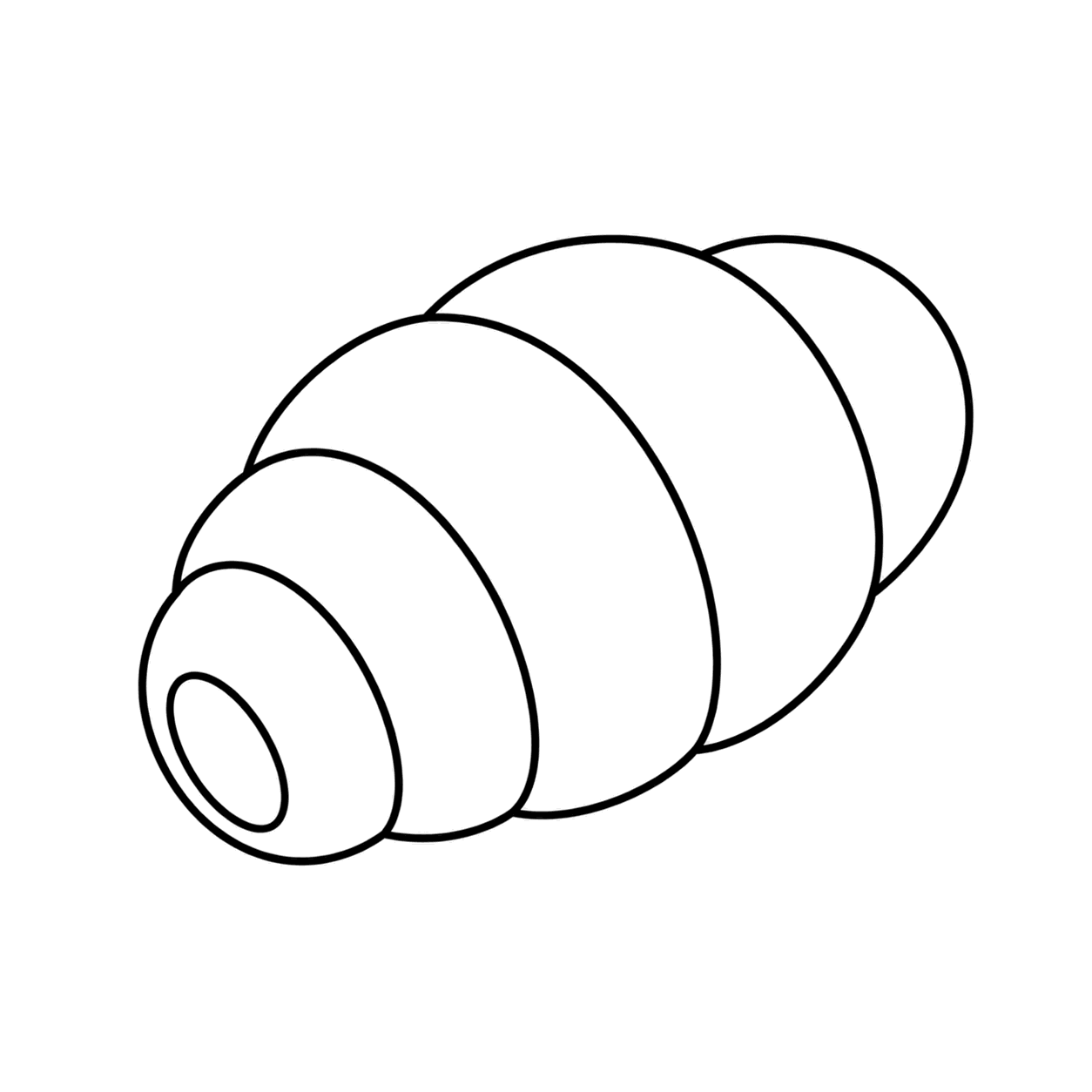 ロールパンのぬりえ用線画