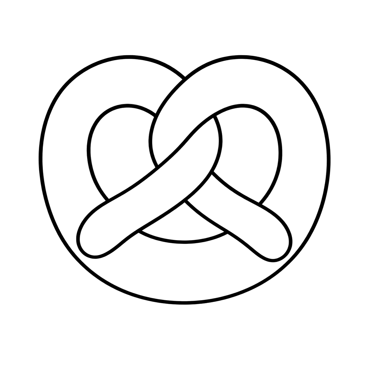 プレッツェルのぬりえ用線画