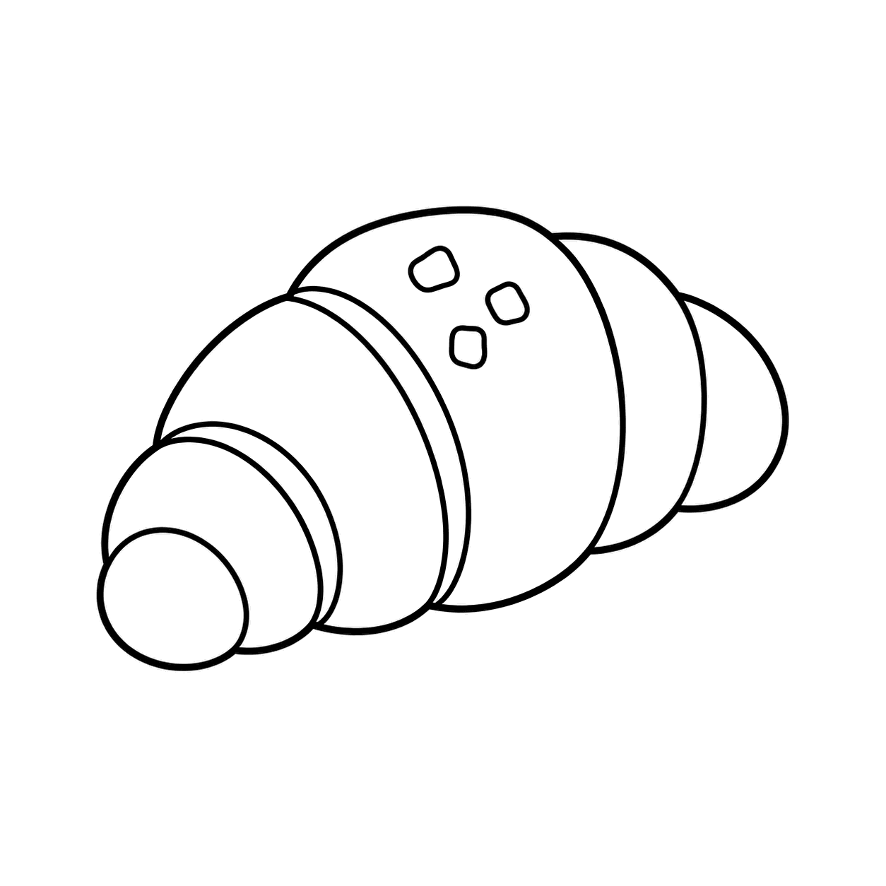 塩パンのぬりえ用線画