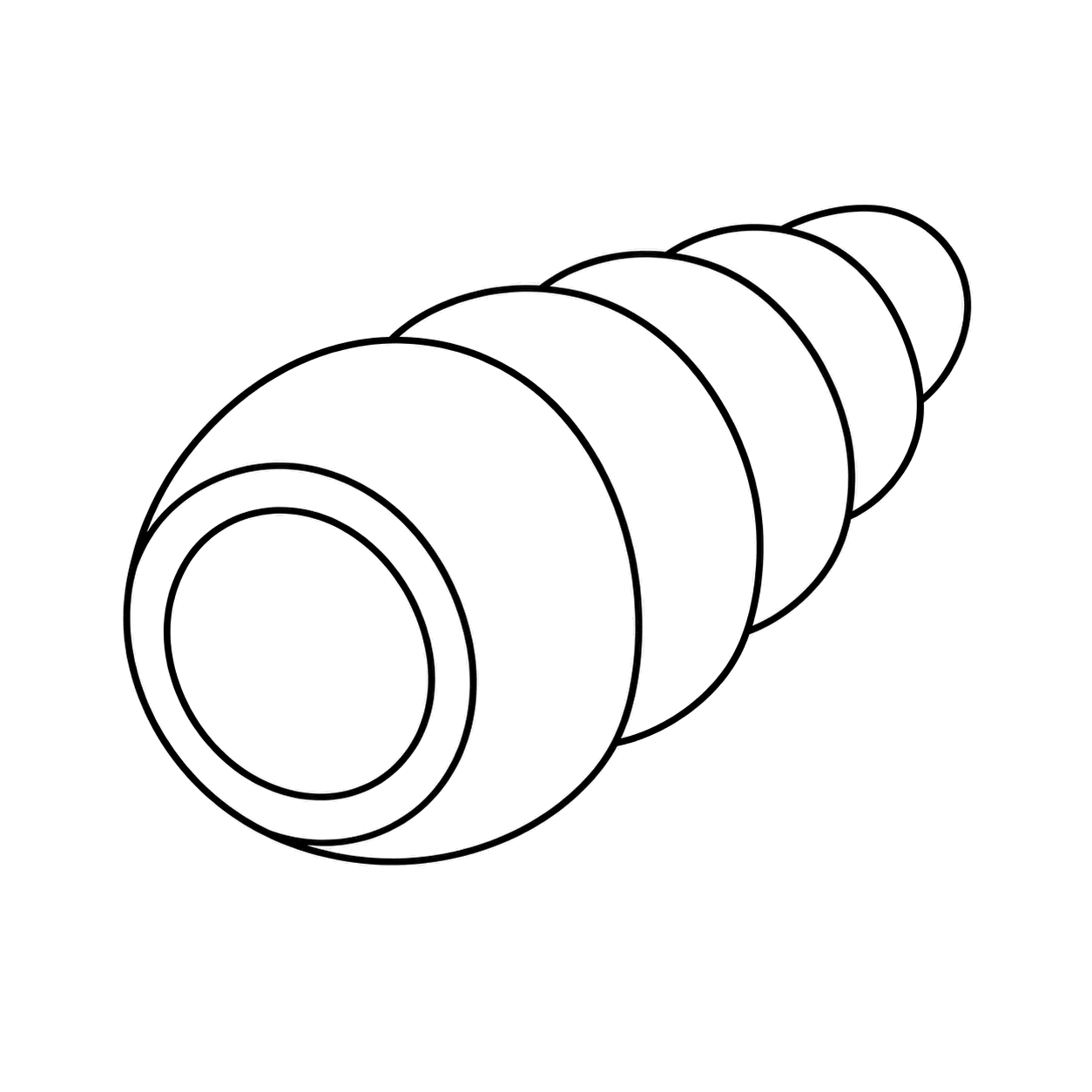 チョココロネのぬりえ用線画