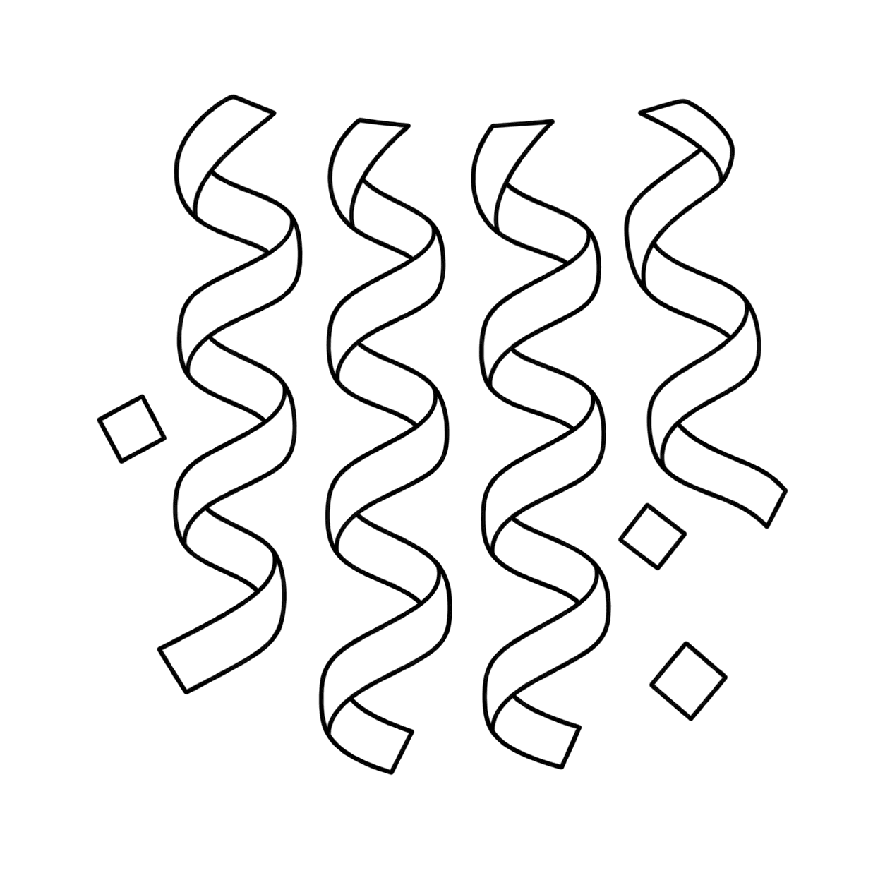 紙テープ飾りのぬりえ用線画