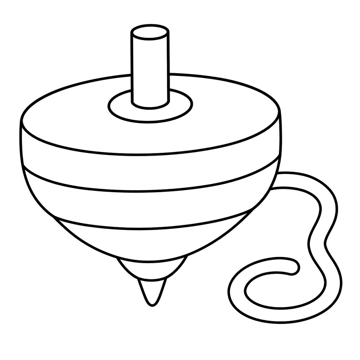 こまのぬり絵用線画