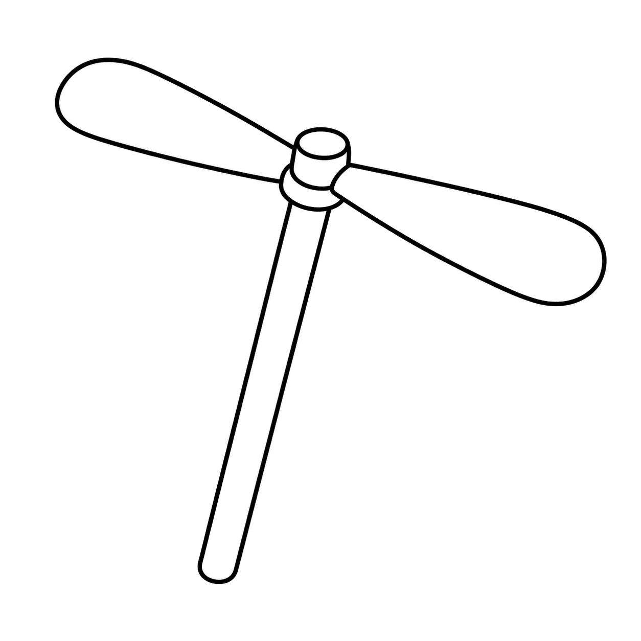竹とんぼのぬり絵用線画