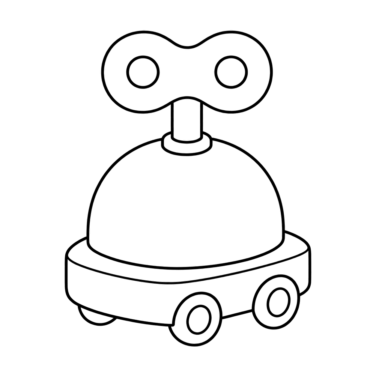 ぜんまい玩具のぬり絵用線画