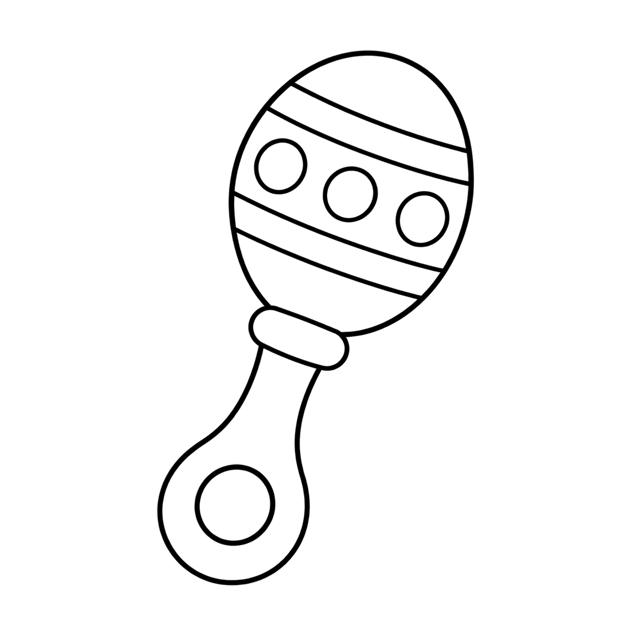 ラトルのぬり絵用線画