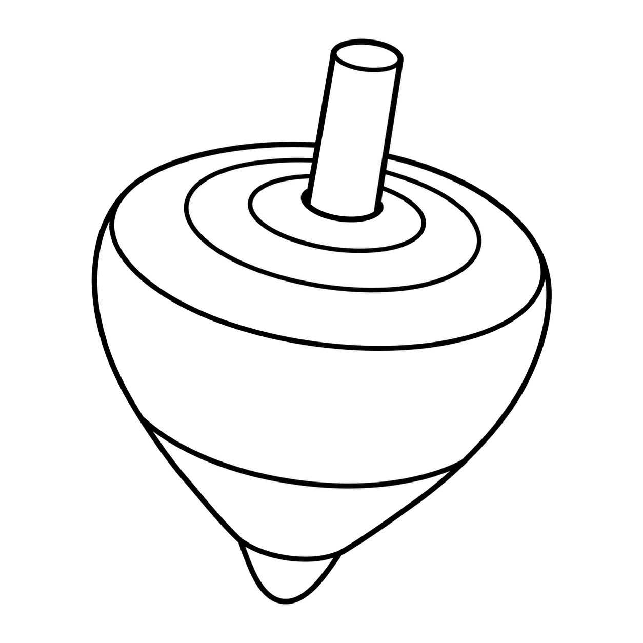 手回しこまのぬり絵用線画