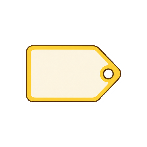 文字や数字がないタグ型ラベル素材