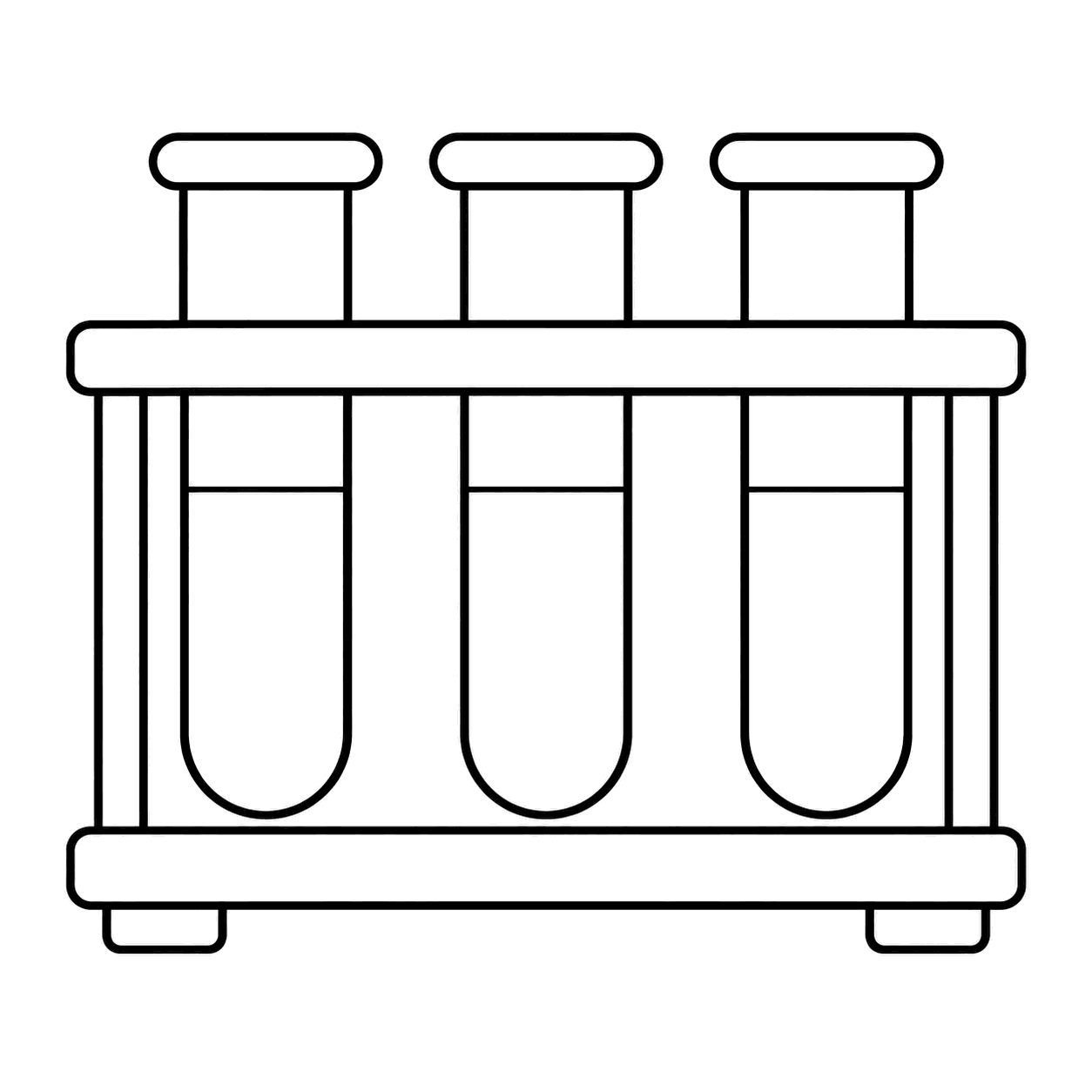 試験管立てのぬり絵用線画