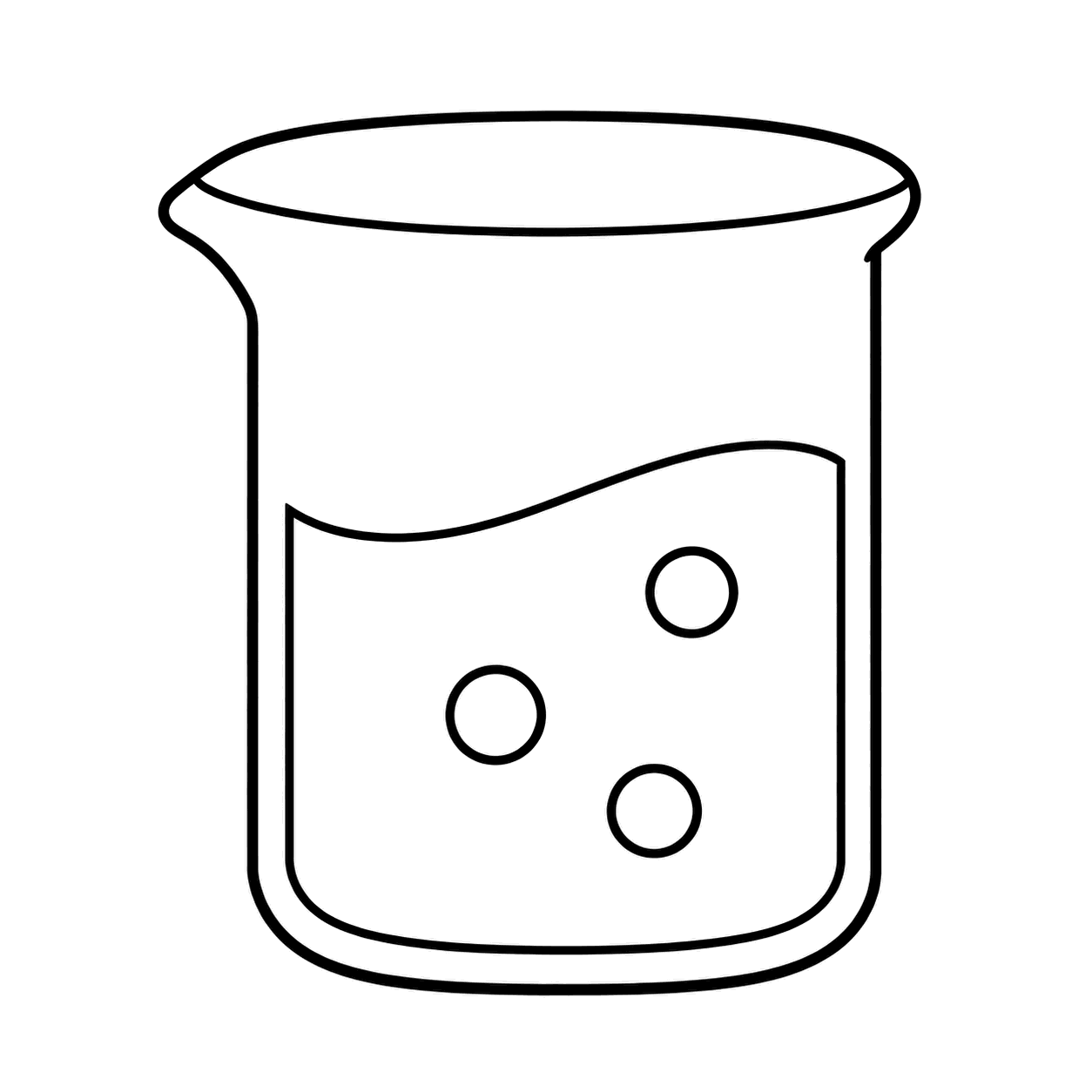 ビーカーのぬりえ用線画
