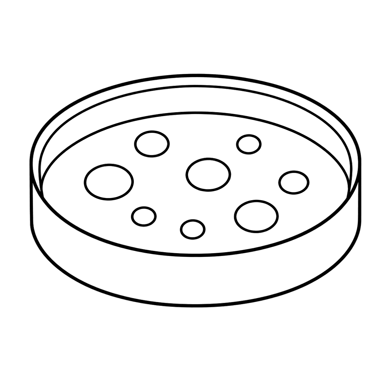 シャーレのぬり絵用線画