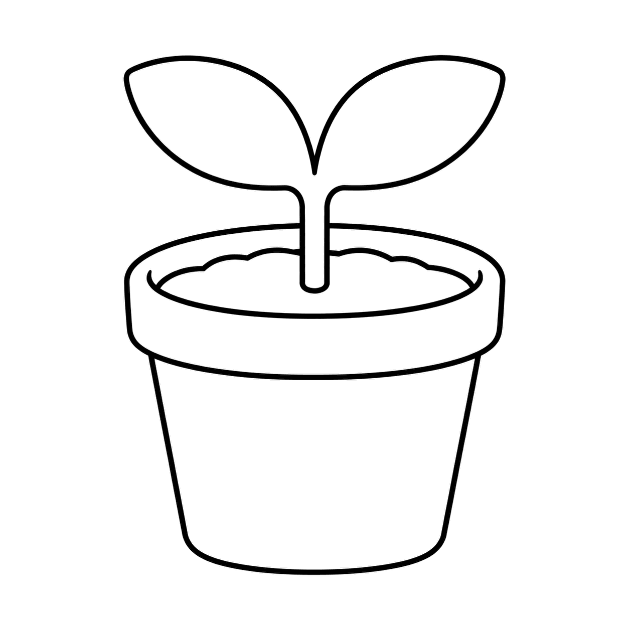 発芽観察のぬり絵用線画
