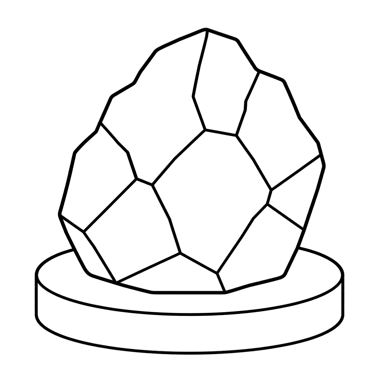 岩石標本のぬり絵用線画