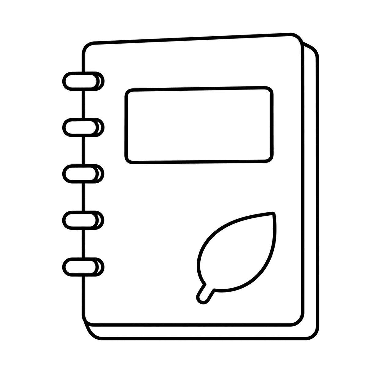 観察ノートのぬり絵用線画
