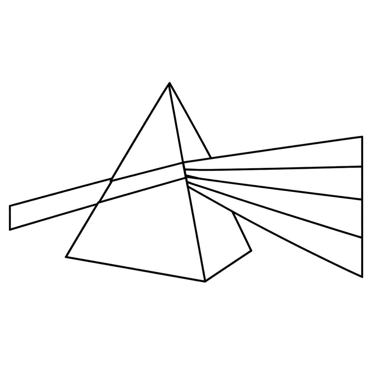 プリズムのぬり絵用線画