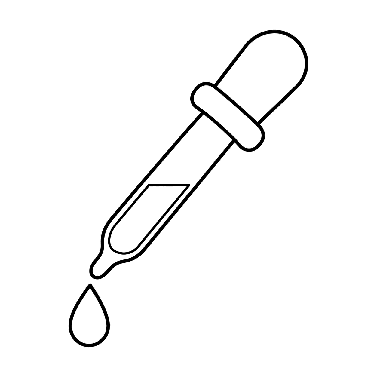 スポイトのぬり絵用線画