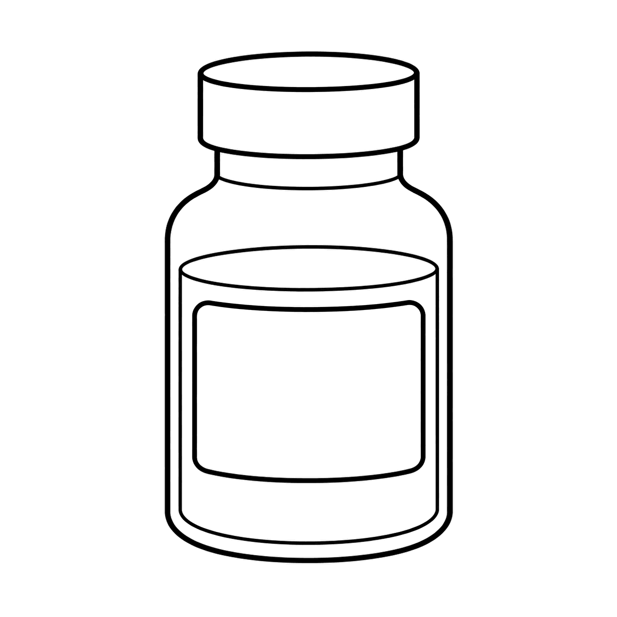 サンプルびんのぬり絵用線画