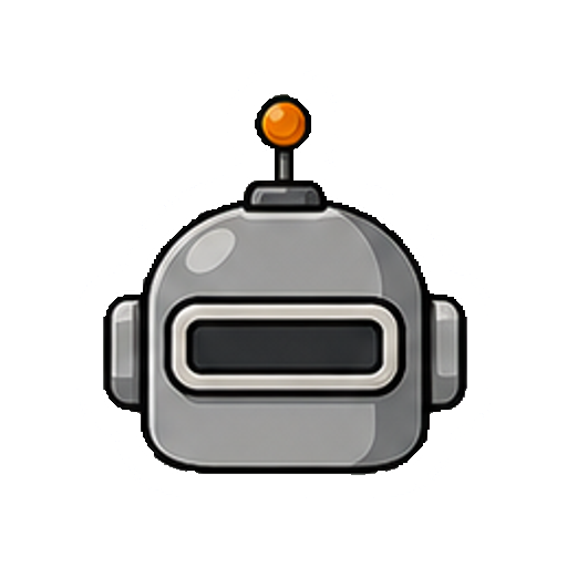 文字やロゴがないロボットヘッドのアイコン