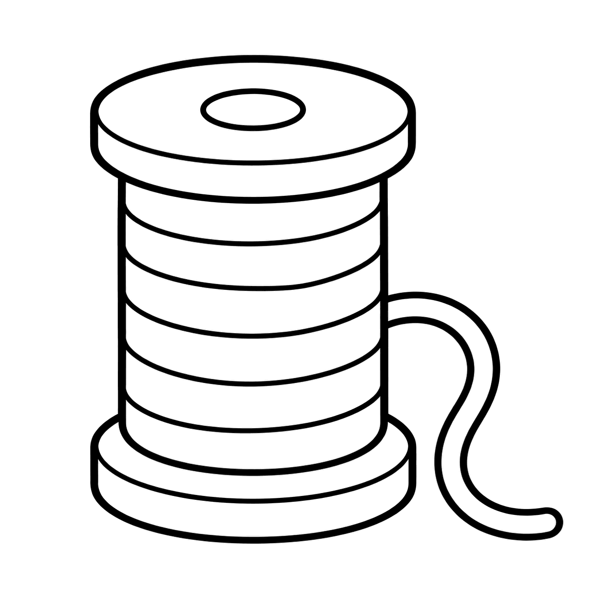 糸巻きのぬり絵用線画