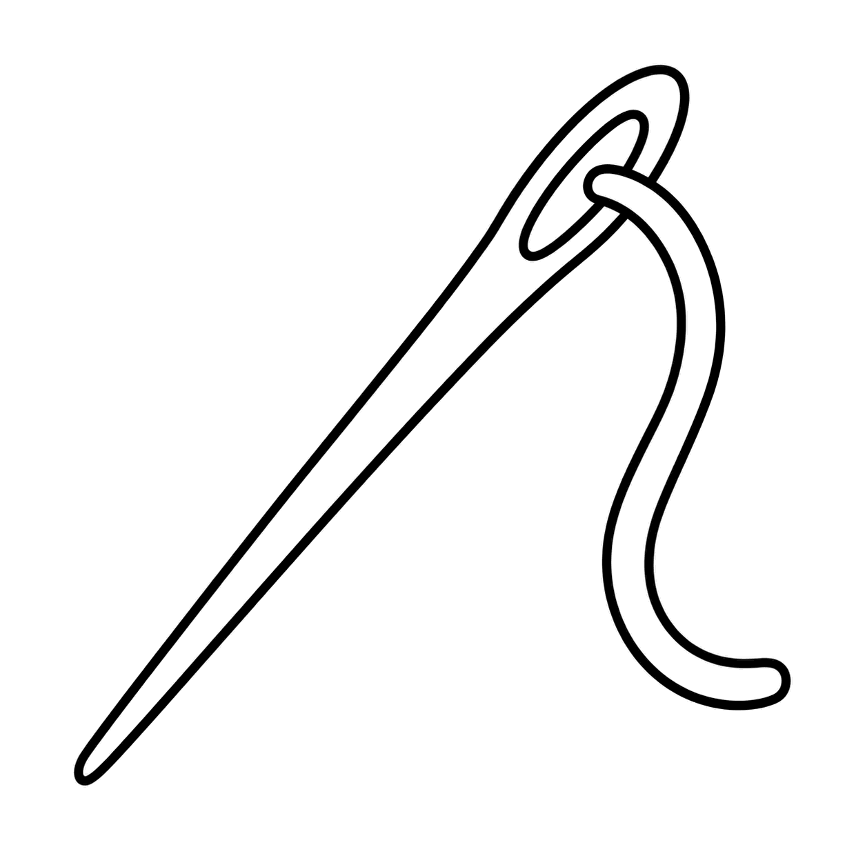 縫い針のぬりえ用線画
