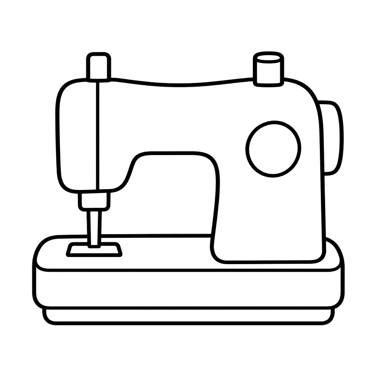 ミシンのぬり絵用線画