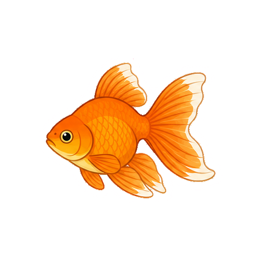 笑顔や文字がない金魚アイコン
