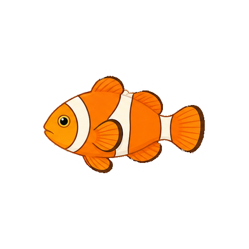 笑顔や文字がないしま模様の魚アイコン