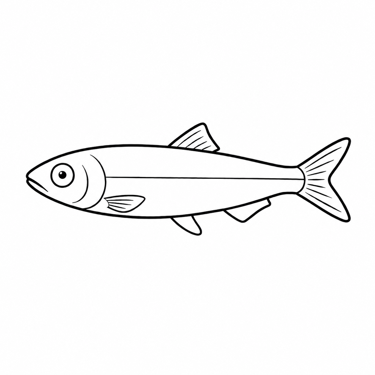 いわしのぬり絵用線画