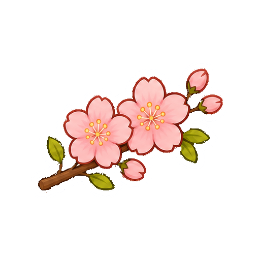 文字がない桜の小枝アイコン