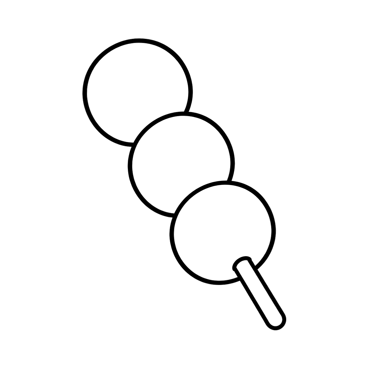 三色団子のぬりえ用線画