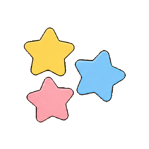 顔や文字がない星シールアイコン
