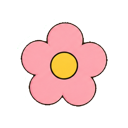 顔や文字がない花シールアイコン