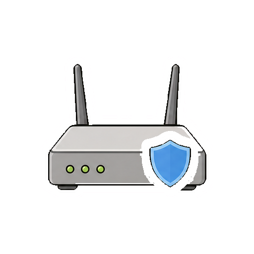 文字やブランド名がないルーター保護アイコン
