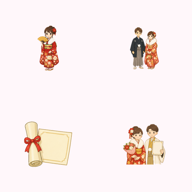 成人式アイコン16個セットの代表画像