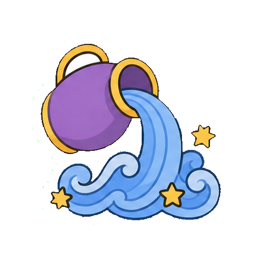 文字や数字やロゴがない水瓶座の水瓶アイコン