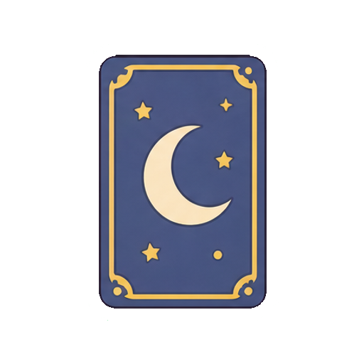 文字や数字やロゴがない三日月のカードアイコン