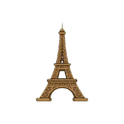 世界のランドマークアイコン24個セットのカラー見本