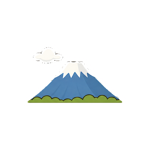 文字や旗印がない富士山アイコン