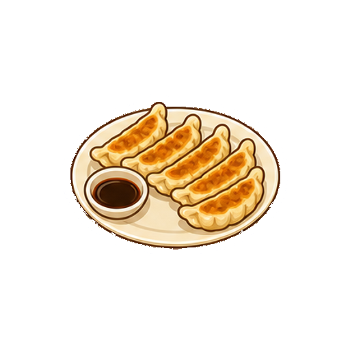 文字や顔がない餃子のアイコン
