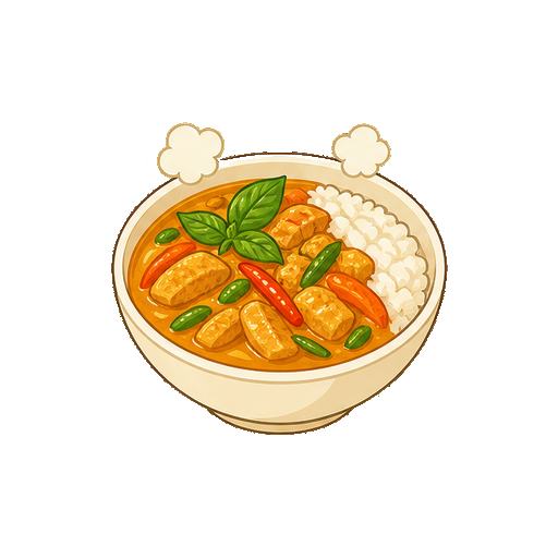 文字や顔がないタイカレーのアイコン