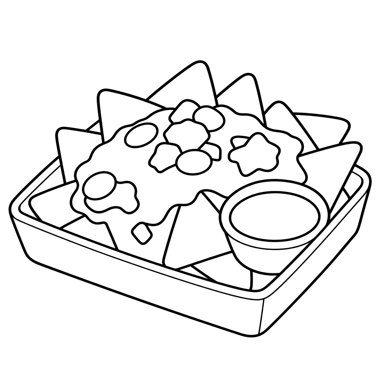ナチョスのぬり絵用線画