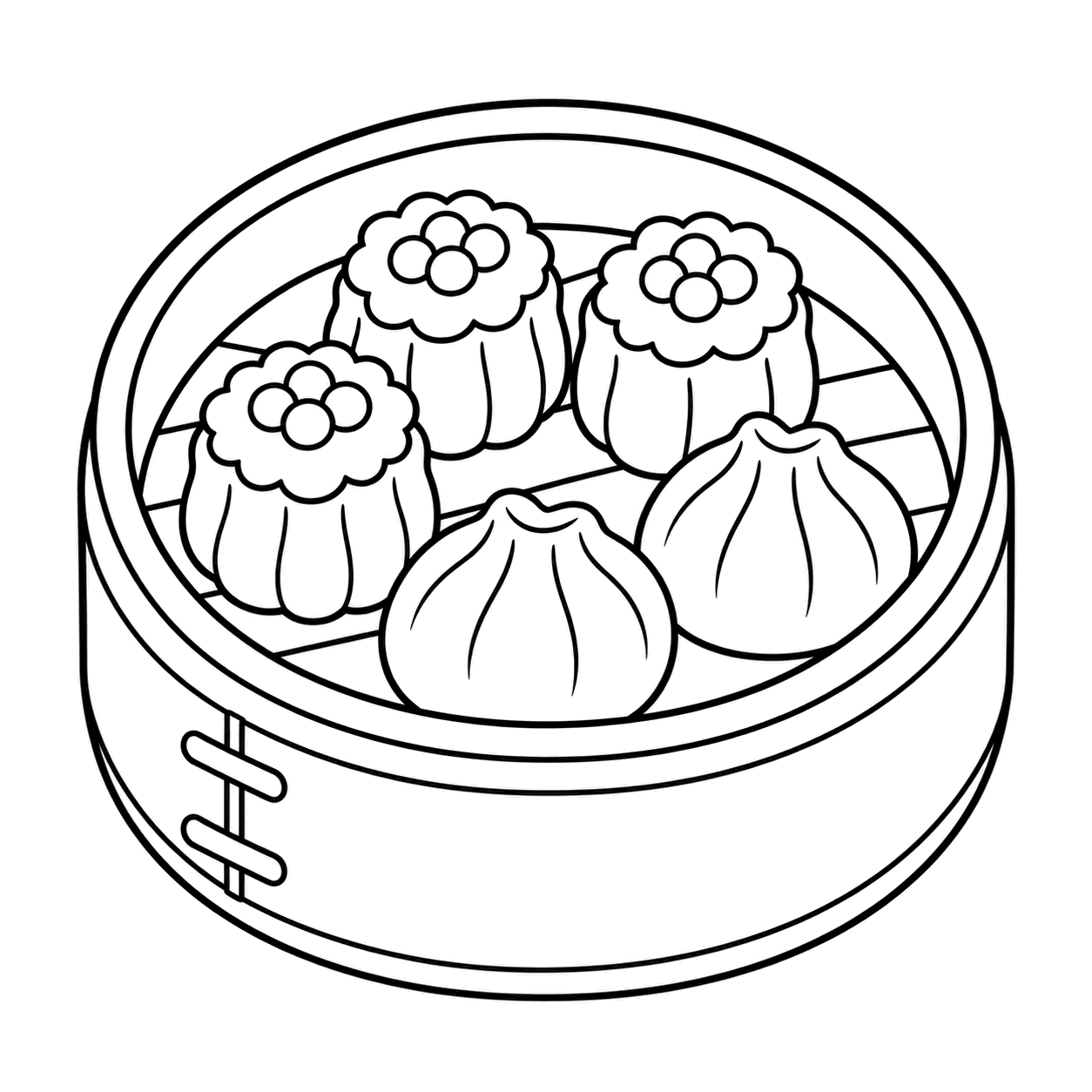 点心のぬり絵用線画