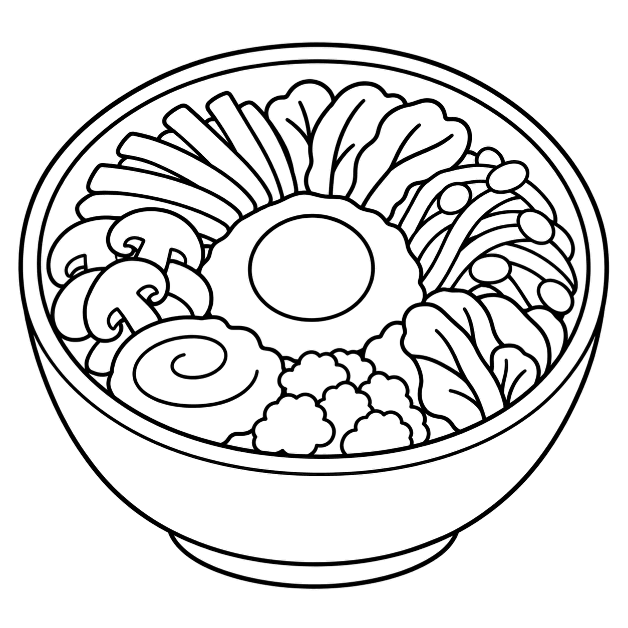ビビンバのぬりえ用線画